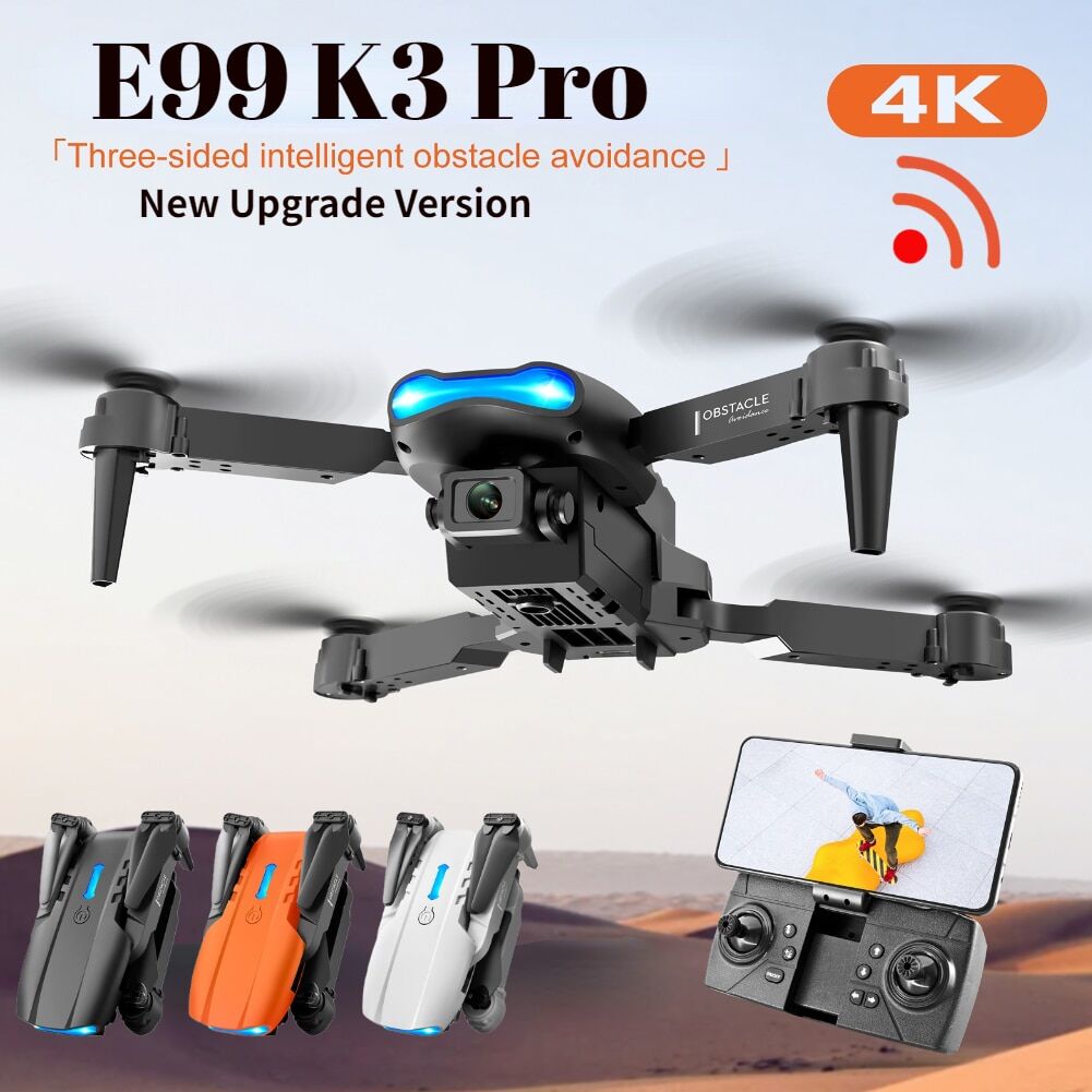 E99 K3 Pro Mini Drone 4K HD Dual Camera WIFI RC Quadcopter Helicopter For Kids Beginners